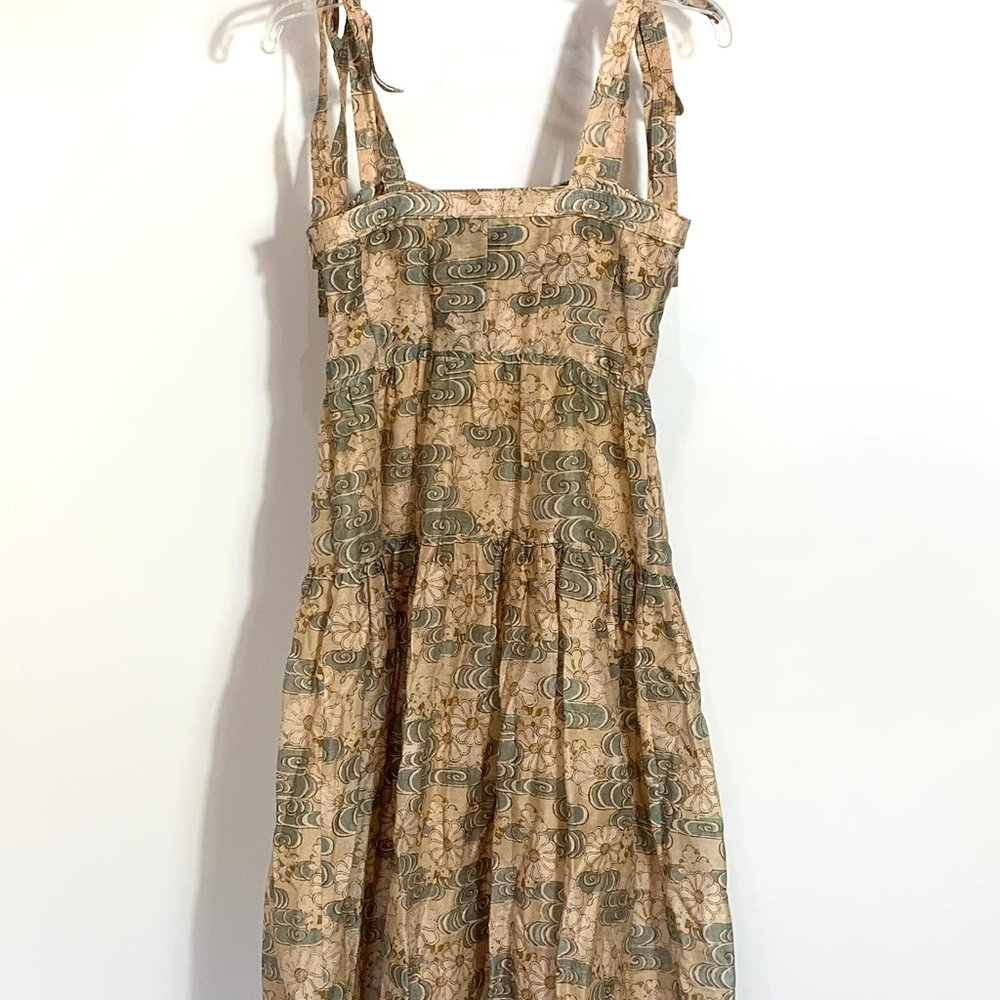 ULLA JOHNSON NWT Minerva Midi Organza Dress Color Willow Size 2 - Picture 11 of 12